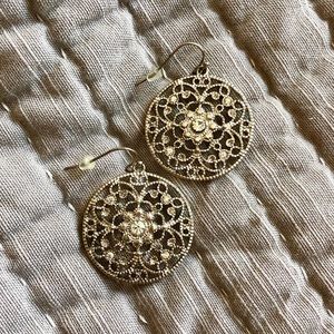 Silver Shine Disc Earrings